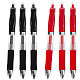 Gorgecraft 6 pièces stylos à gel rétractables stylos à bille roulante noirs 0.5mm micro pointe séchage rapide pointe de balle stylos à gel automatiques avec poignée souple pour examen scolaire de bureau écriture lisse AJEW-GF0006-96-1