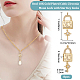 Beebeecraft 1 Box 8Pcs Lock And Key Charms 18K Gold Plated Lock Connector Links with Cubic Zirconia Moon & Star for Valentine s Day DIY Necklace Bracelet Jewelry Making KK-BBC0005-58-2
