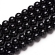 Natürliche schwarze Turmalin Perlen Stränge G-L554-02-8mm-1