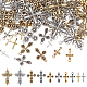 Chgcraft 80 Stück Kreuz-Charm-Anhänger mit Blumenmuster Kreuz Ostern Kruzifix-Anhänger-Charm für Rosenkranz-Armband-Schmuckherstellung FIND-CA0003-23-1