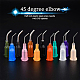 BENECREAT 120Pcs 12 Colors Blunt Tip Dispensing Needle with Luer Lock Synthetical Dispensing Needle for Refilling E-Liquid Inks and Craft Glue TOOL-BC0001-22-5