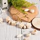 Pandahall 250 г ассорти из натурального дерева круглые и кубические WOOD-PH0008-86-3