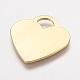 Ion Plating(IP) 304 Stainless Steel Stamping Blank Tag Pendants X-STAS-P148-03G-2