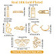 Beebeecraft 10Pcs/Box 5 Style Animal Moon Charms 18K Gold Plated Stainless Steel Butterfly Snake Moon Sun Tarot DIY Dangle Making Kits for Bracelet Necklace Jewelry Making STAS-BBC0001-41-2