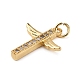 Латунные микропаве прозрачные подвески с фианитом KK-WH0035-78-3
