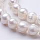 Fili di perle di perle d'acqua dolce coltivate naturali PEAR-F004-45-3
