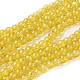 Spray Painted Crackle Glass Beads Strands CCG-Q001-6mm-10-1