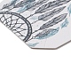 100 pezzo di rete/rete tessuta con carte da esposizione per gioielli in carta con stampa di piume AJEW-Z021-01D-2