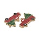 Weihnachtsthema-Rack-Anhänger aus legierter Emaille X-PALLOY-O109-16LG-3