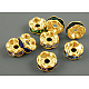 Brass Rhinestone Spacer Beads X-RSB029NFG-1