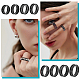 Unicraftale 16 anillo de dedo negro de acero inoxidable RJEW-UN0001-29-6