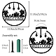 Décorations de pendentif en fer HJEW-WH0013-019-2