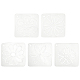 Chgcraft 5sheets 5 Muster matt PP Kunststoff-Zeichnungsskala Vorlage DIY-CA0001-79-1