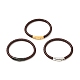 Bracelet cordon cuir tressé avec 304 fermoir acier inoxydable pour homme femme BJEW-C021-09-1