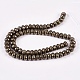 Natural Pyrite Beads Strands G-L051-8x5mm-01-1