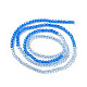 2 brins de perles de verre transparent de couleurs&nbsp;GLAA-G093-01G-2