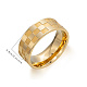 ステンレス鋼の指輪  長方形の模様  ゴールドカラー  usサイズ9（18.9mm） HC9665-3-3