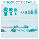Nbeads 180Pcs 6 Styles Synthetic Turquoise Beads G-NB0004-81-5