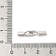 925 застежка из стерлингового серебра с родиевым покрытием STER-G038-08P-3