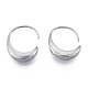 316 овальные серьги-кольца из хирургической нержавеющей стали для мужчин и женщин EJEW-N052-11-2