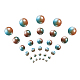 Regenbogen ABS Kunststoff Nachahmung Perlen OACR-YW0001-03I-3