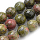 Perline Unakite naturali fili, tondo, 6mm, Foro: 1 mm, circa 60~62pcs/filo, 15.7 pollice