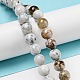 Brins de perles d'opale dendritique naturelle G-R494-A16-03-4