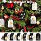 クリスマスのテーマの紙テープ  麻縄で  クリスマスツリーの装飾用  六角  クリスマステーマの模様  模様付き六角形：68x45x0.4mm  6pcs /シート DIY-I069-03E-6