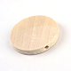 未完成の木製ビーズ  天然木製ビーズ  無鉛の  フラットラウンド  30x5mm  穴：2.5mm X-WOOD-S659-08-LF-2