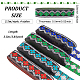 Fingerinspire 14m 4-farbiges Polyesterband im Ethno-Stil OCOR-FG0001-49B-2