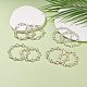 2Pcs 2 Size Glass Hearted Beaded Stretch Bracelets Set for Mother Children BJEW-JB08516-2