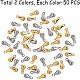 UNICRAFTALE 100pcs Extender Chain Drop Stainless Steel Pendants 6mm End Drop Charms Terminators Mixed Color Teardrop Charm Connector for DIY Jewelry Making & Crafting STAS-UN0003-78-4