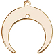 Benecreat 30pcs 18k vergoldet Halbmond Anhänger 3d Messing Doppelhorn Charm mit 2 Löchern für DIY Schmuck machen Zubehörse KK-BC0005-16G-1
