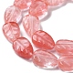 Chapelets de perles en verre de quartz de cerise G-M418-A04-01-4