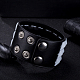 Bracelets mode unisexe en alliage de cordon en cuir cloutés BJEW-BB15511-F-4