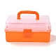 Прямоугольник портативный пластиковый ящик для хранения полипропилена CON-D007-01B-1
