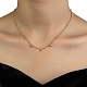 201 ожерелье-нагрудник с подвесками в форме сердца из нержавеющей стали для женщин NJEW-D055-02G-2