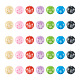70Pcs 7 Colors Flower Opaque Resin Beads RESI-TA0001-55-1