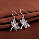 Dragonfly Brass Dangle Earrings EJEW-BB11921-1