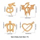 GORGECRAFT 4 Styles Wooden Animal Shape Brooch Pin Handmade Wooden Brooch Knitting Scarf Shawl Pins Stick Set Sweater Buckle for Home DIY Decoration Craft Costume Accessory JEWB-GF0001-18-2