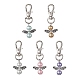 Décorations de pendentifs en alliage d'ange et perles de verre HJEW-JM01293-1