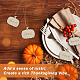 SUPERFINDINGS 30 Sets 3 Style Napkin Rings Tags Pumpkin Tags with Words Thanksgiving Theme Napkin Rings with Wood Pendant Decoration for Wedding Dinner Parties Holiday Table Decoration DIY-FH0005-62-5