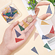 DICOSMETIC 50Pcs 5 Colors Triangle Charms Stainless Steel Hollow Style Filigree Pendants Green/Blue/Red/Yellow/Pink Geometric Pendant Necklace for DIY Jewelry Making and Crafts STAS-DC0008-06-2