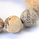 Chapelets de perles rondes en jaspe mat avec image naturelle X-G-E334-8mm-26-4
