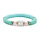 Bracelet extensible fait main en perles heishi en argile polymère BJEW-JB07453-8