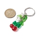 Porte-clés pendentif en acrylique fruits et feuilles KEYC-JKC00680-01-3