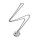 Colliers pendentif tête de mort strass avec chaînes rolo NJEW-F309-06-2
