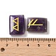 Pierres runes d'améthyste naturelle rectangulaires G-K335-06B-3
