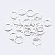 925 anillos redondos de plata esterlina STER-F036-03S-1x5-1