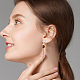 Superfindings 24pcs 4 couleurs 201 accessoires de boucles d'oreilles en acier inoxydable STAS-FH0001-78-5